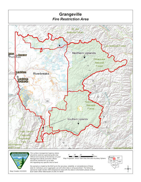 Grangeville Fire Restriction Area